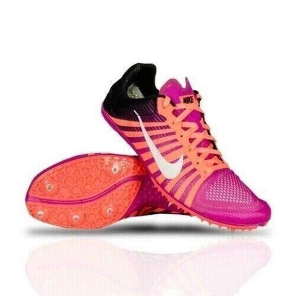 Nike Men's Zoom D Distance Racing Track Shoes Cleats 819164-601 Pink Size 11.5‎ - Picture 1 of 6